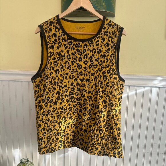 Allsaints Tops - Allsaints Large Leopard Print Sleeveless Top